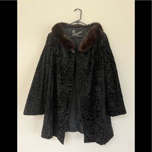 Schumacher Furs Mink & Persian Lamb Pea Coat